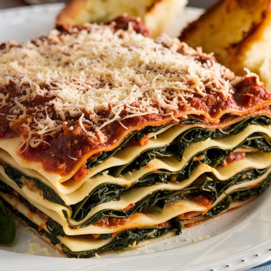 Cheesy Spinach Lasagna