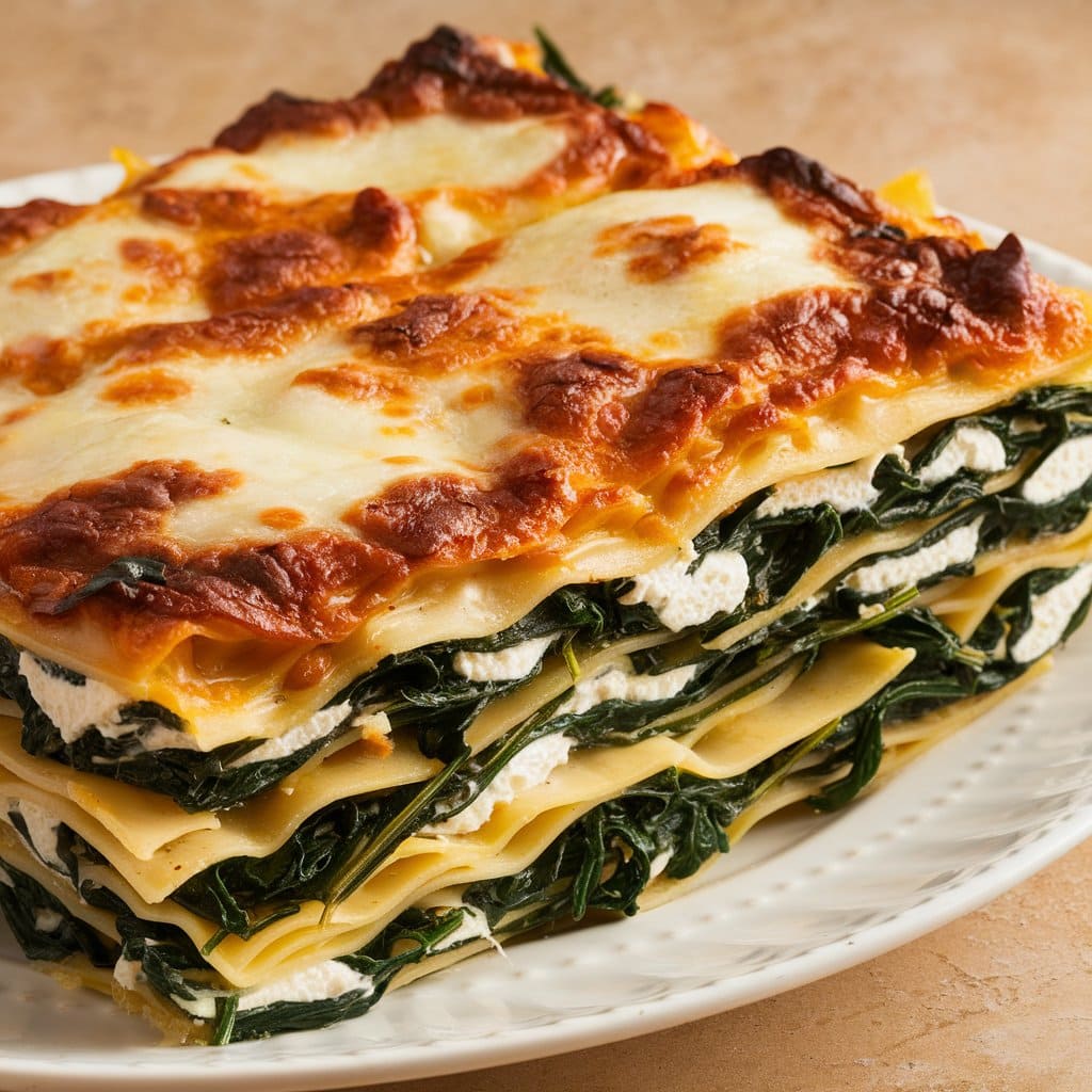 Cheesy Spinach Lasagna