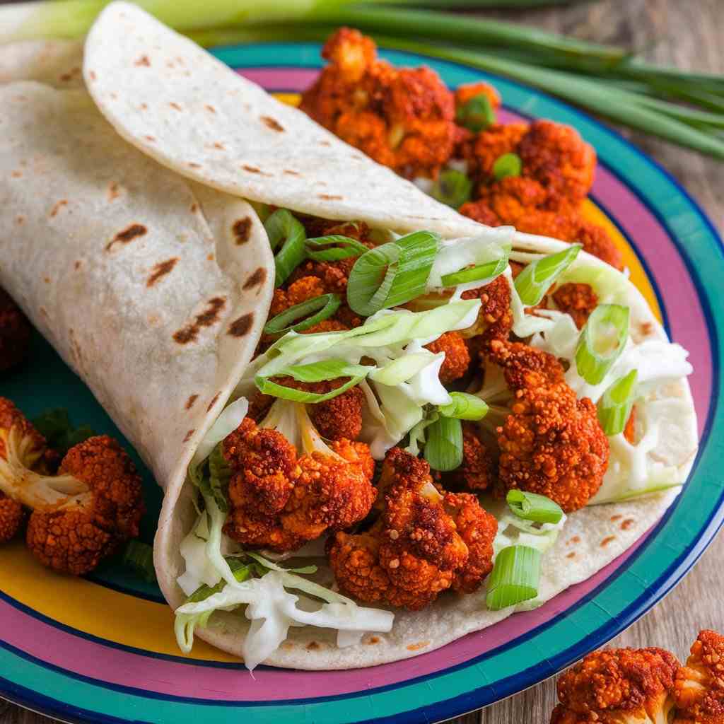 Buffalo Cauliflower Wraps