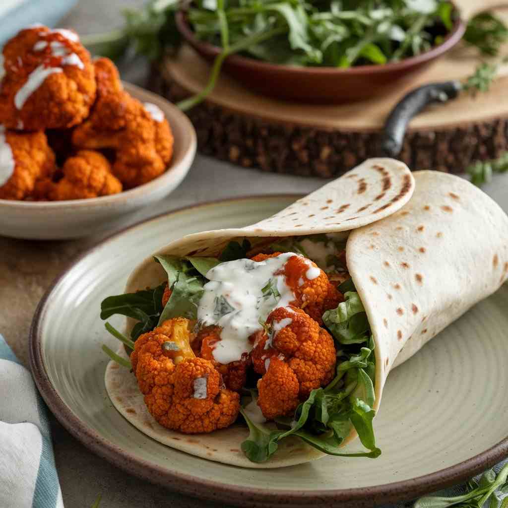 Buffalo Cauliflower Wraps