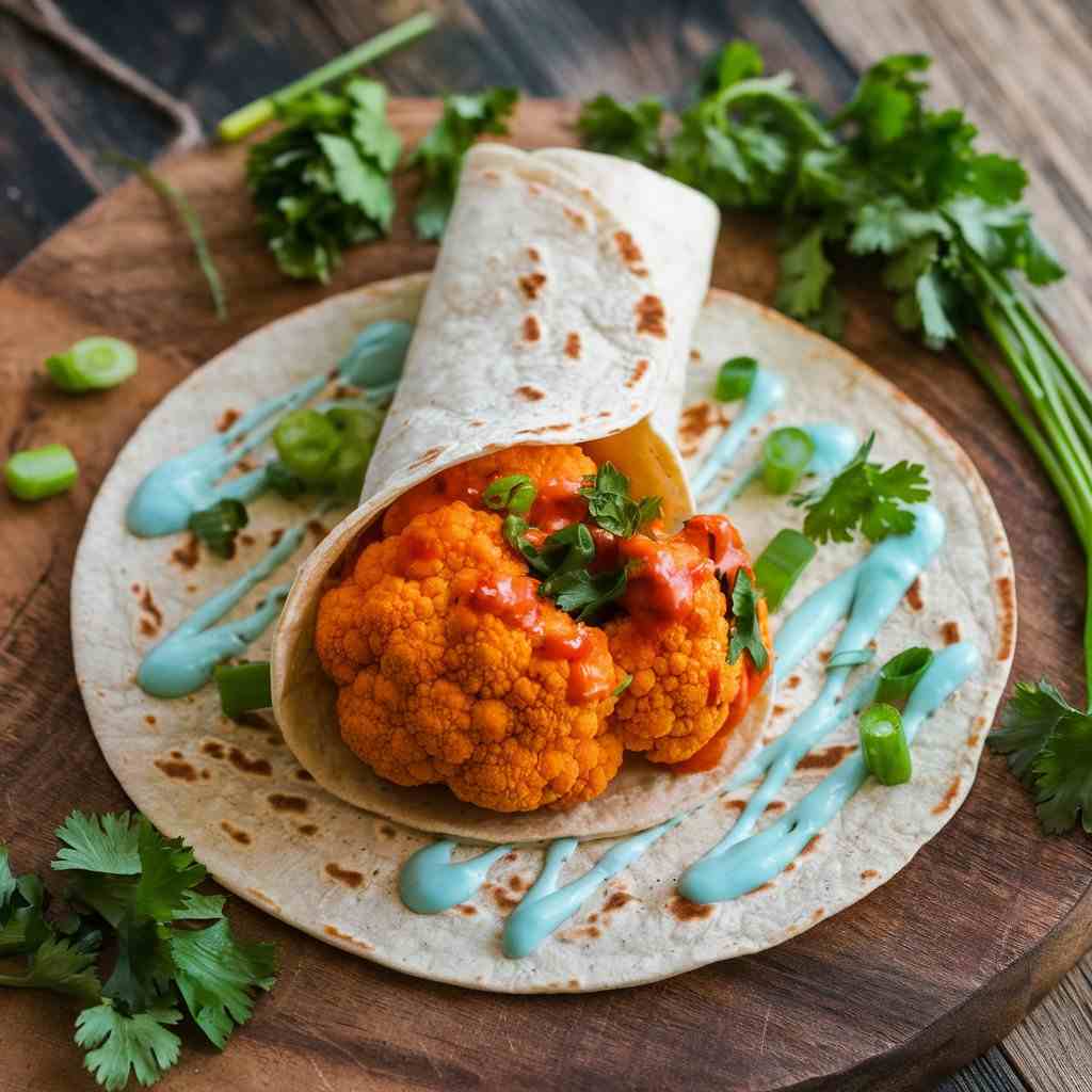 Buffalo Cauliflower Wraps