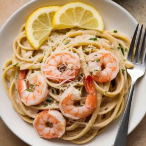 Lemon Garlic Parmesan Shrimp Pasta