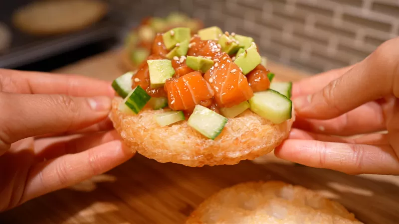 Crispy Sushi Waffle