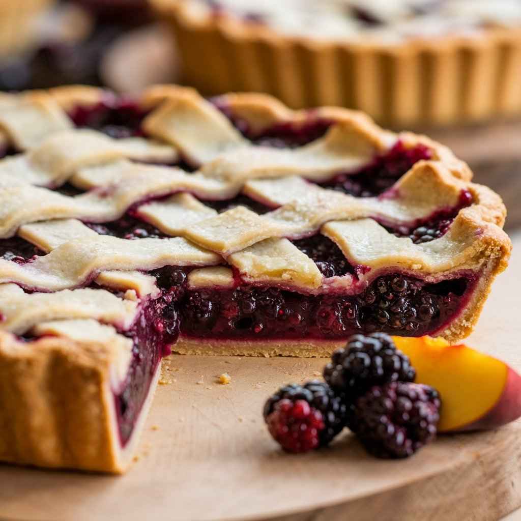 Rustic Blackberry Peach Tart