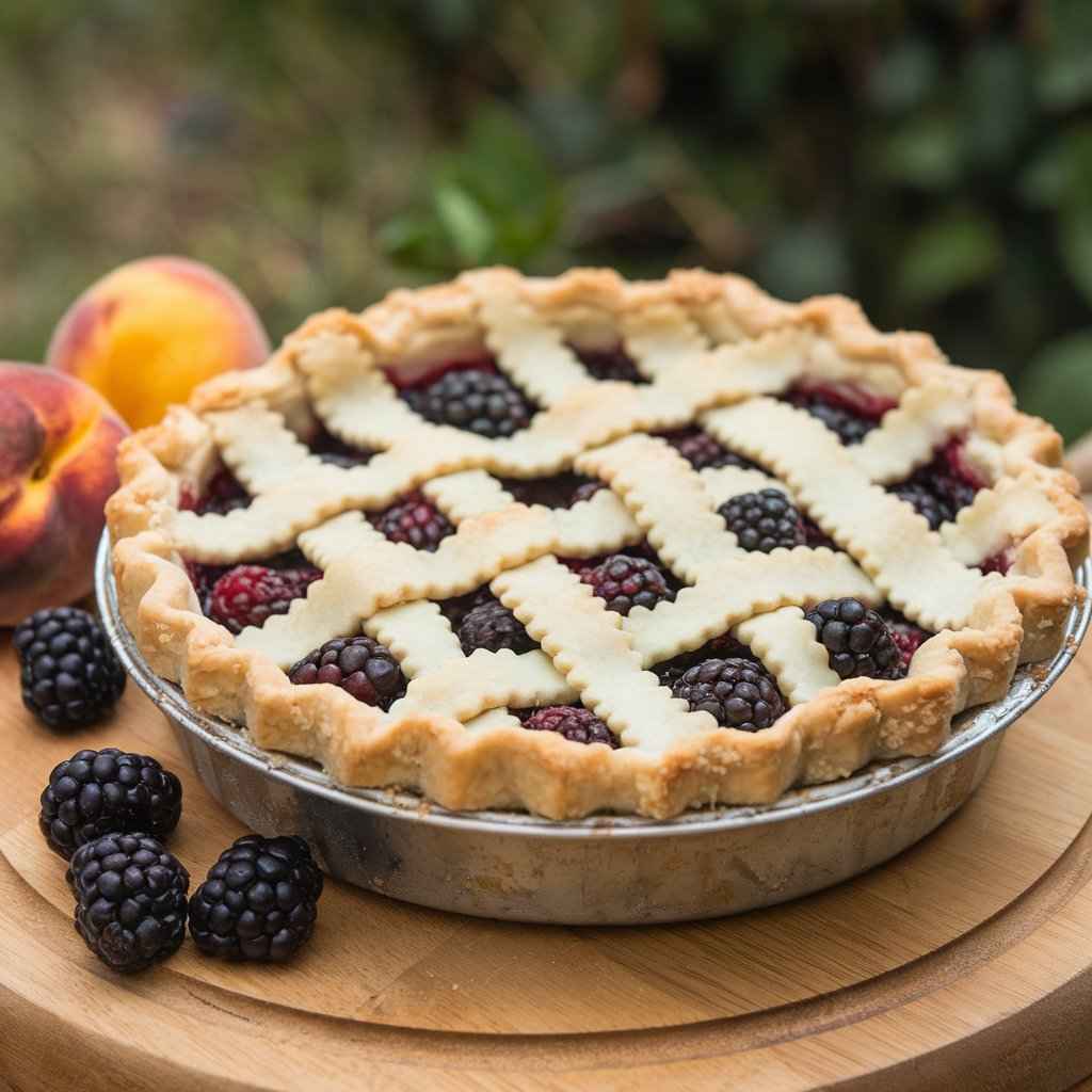 Rustic Blackberry Peach Tart