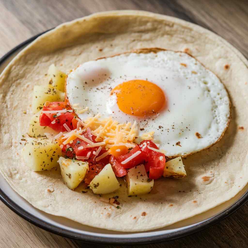 Easy Breakfast Tortilla Pizza