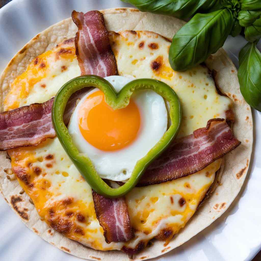 Easy Breakfast Tortilla Pizza