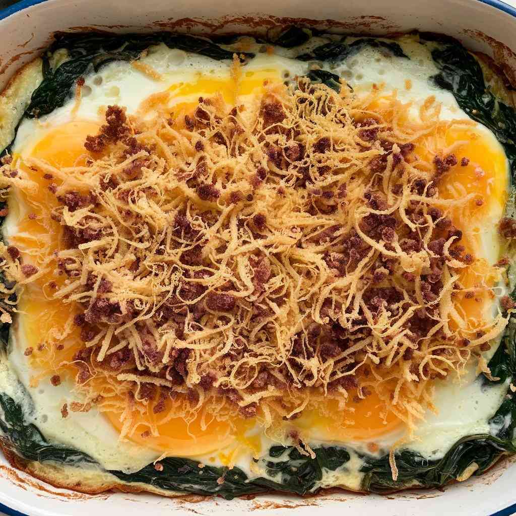 Spinach and Egg Casserole Breakfast