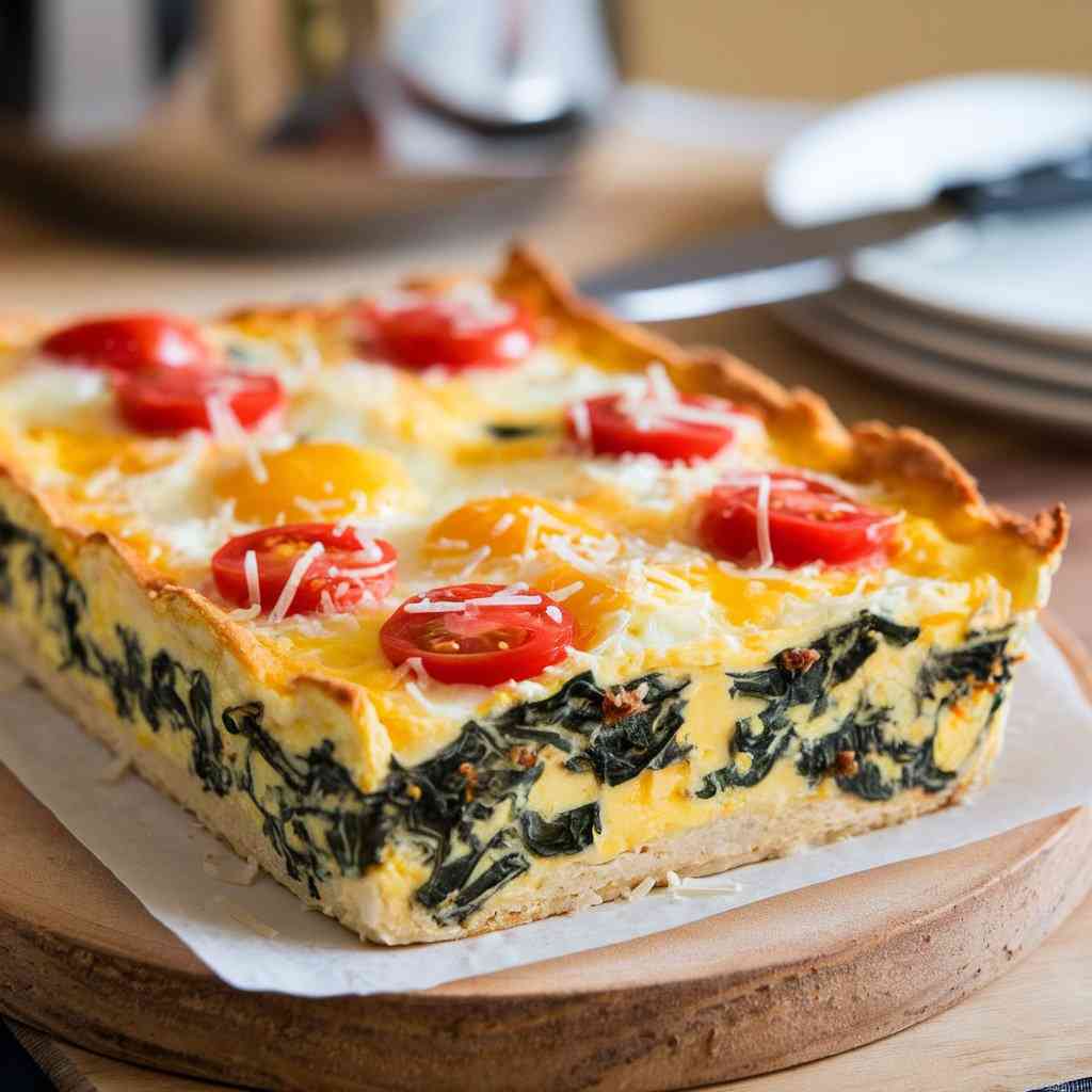 Spinach and Egg Casserole Breakfast