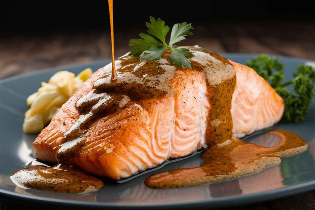 Salmon with Cajun Butter Sauce