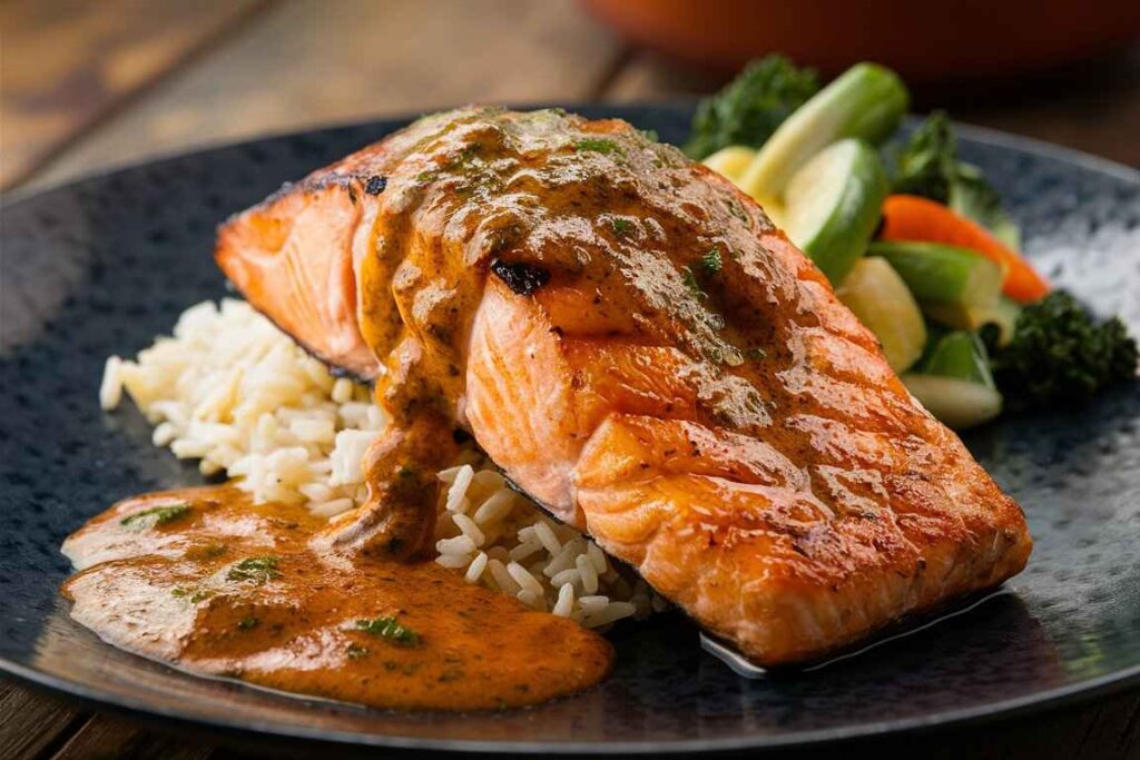 Salmon with Cajun Butter Sauce