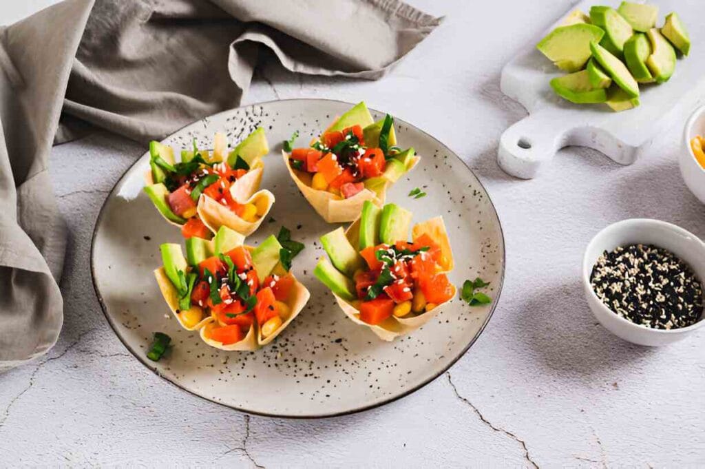 Spicy Tuna Wonton Cups