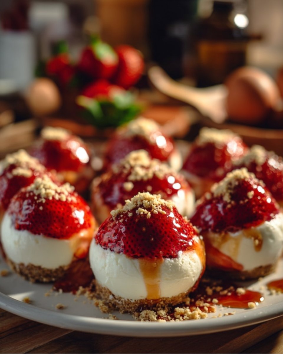Cheesecake Strawberries Creamy Filling