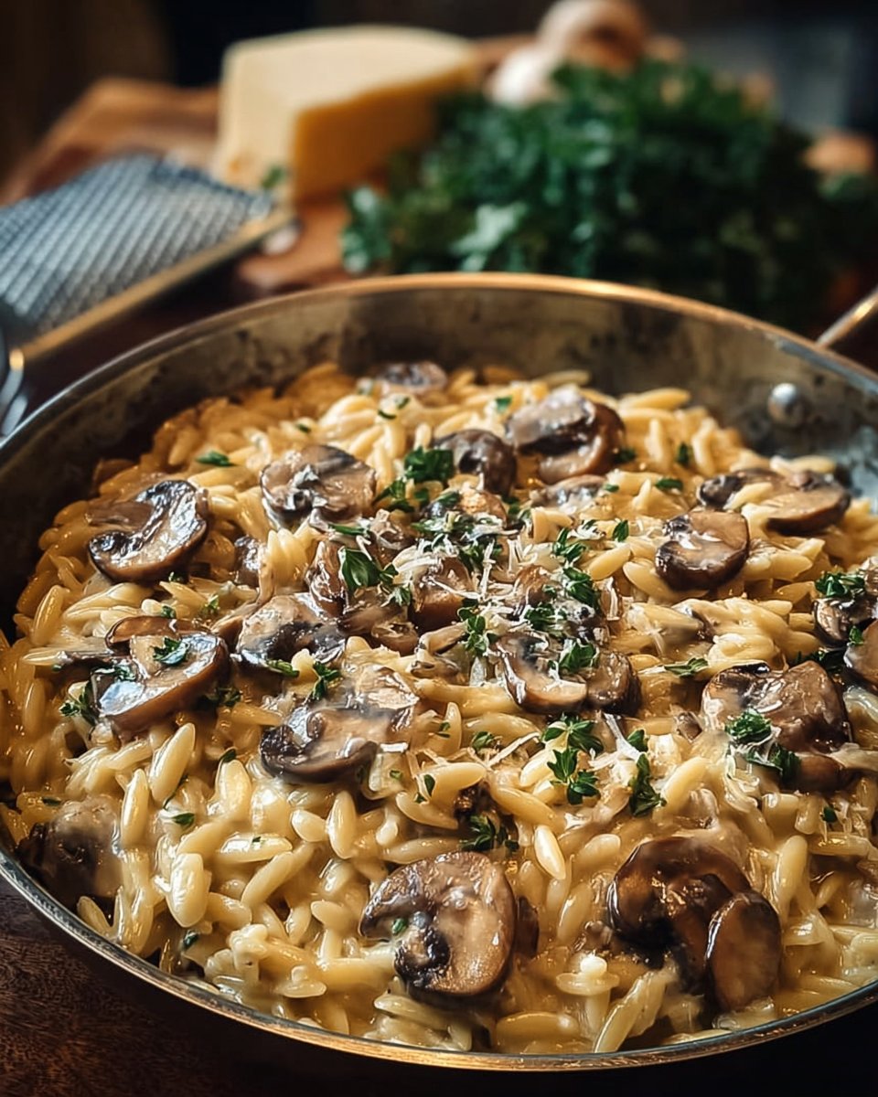 One-Pot Creamy Mushroom Orzo: Easy, Delicious Recipe!
