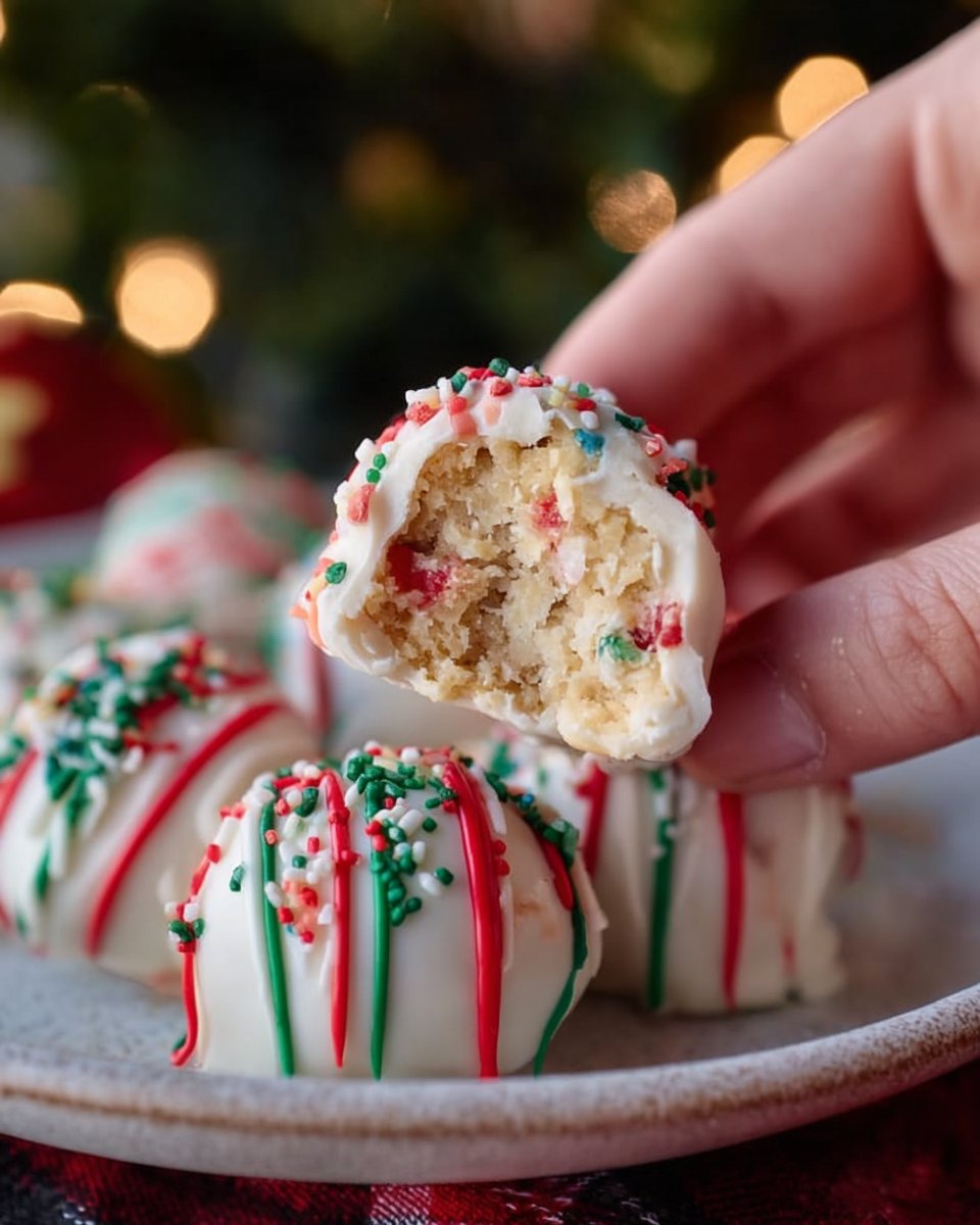 Christmas Tree Cake Truffles