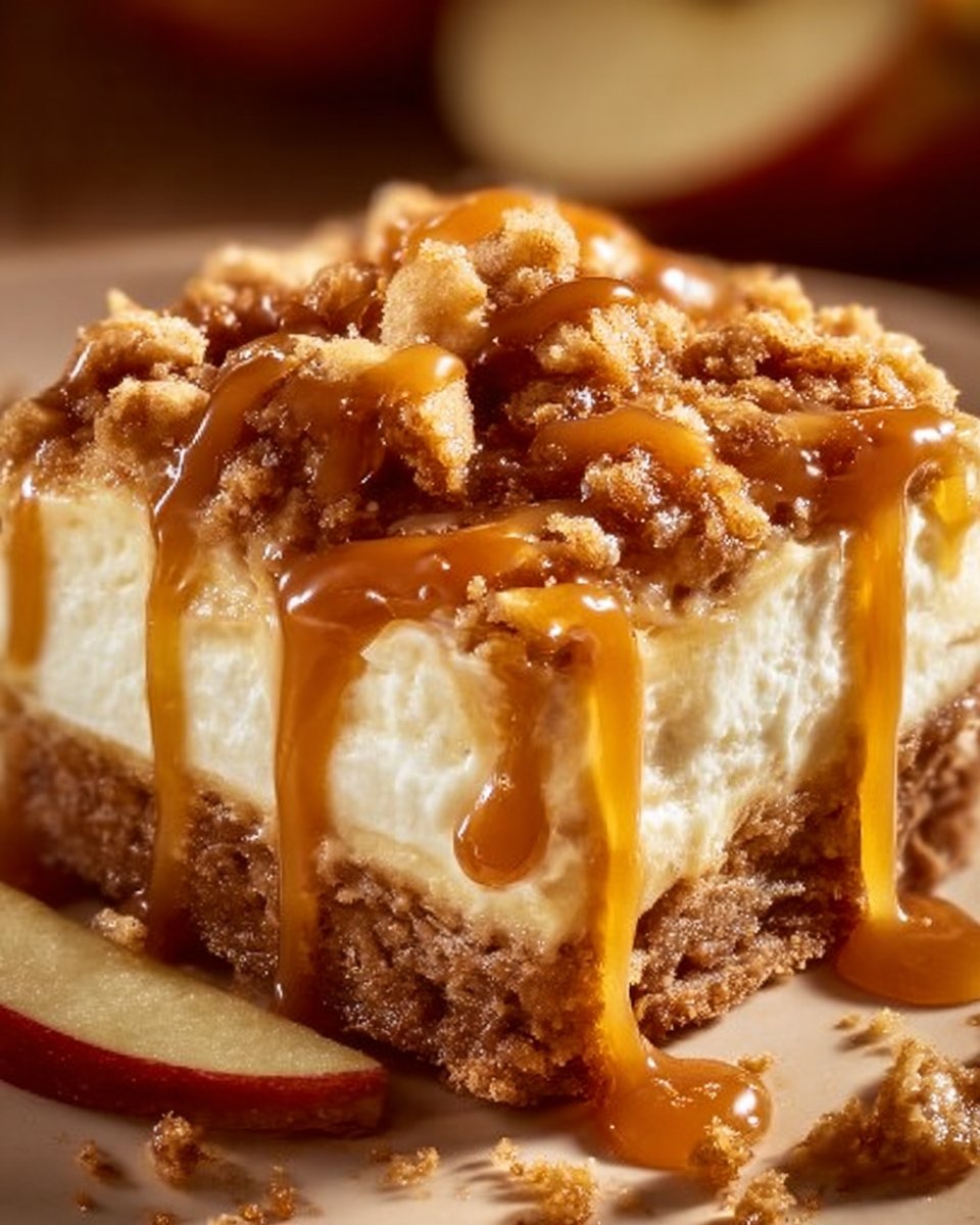 Caramel Apple Cheesecake Bars