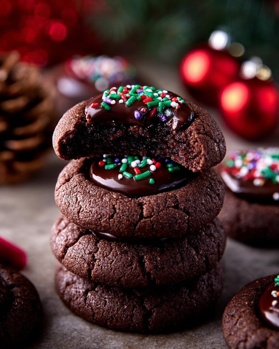 Chocolate Thumbprint Cookies