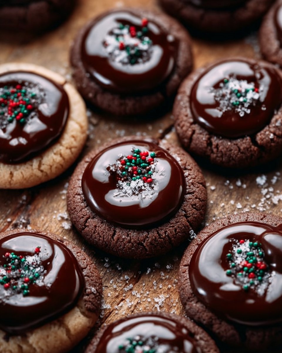 Chocolate Thumbprint Cookies
