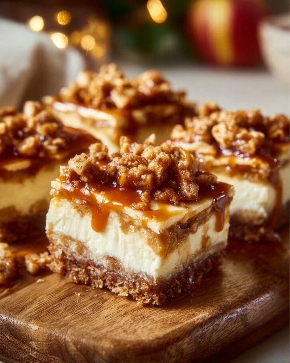 Caramel Apple Cheesecake Bars