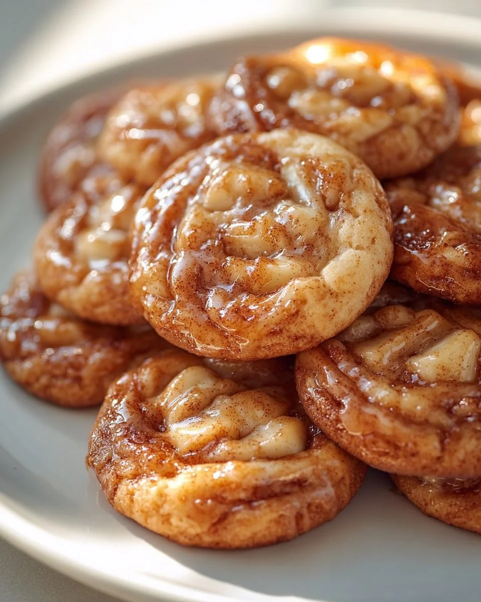 Delicious apple cider cookies on a rustic plate garnished with cinnamon sticks