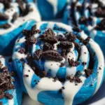 Delicious chocolate cookie cinnamon rolls fresh out of the oven