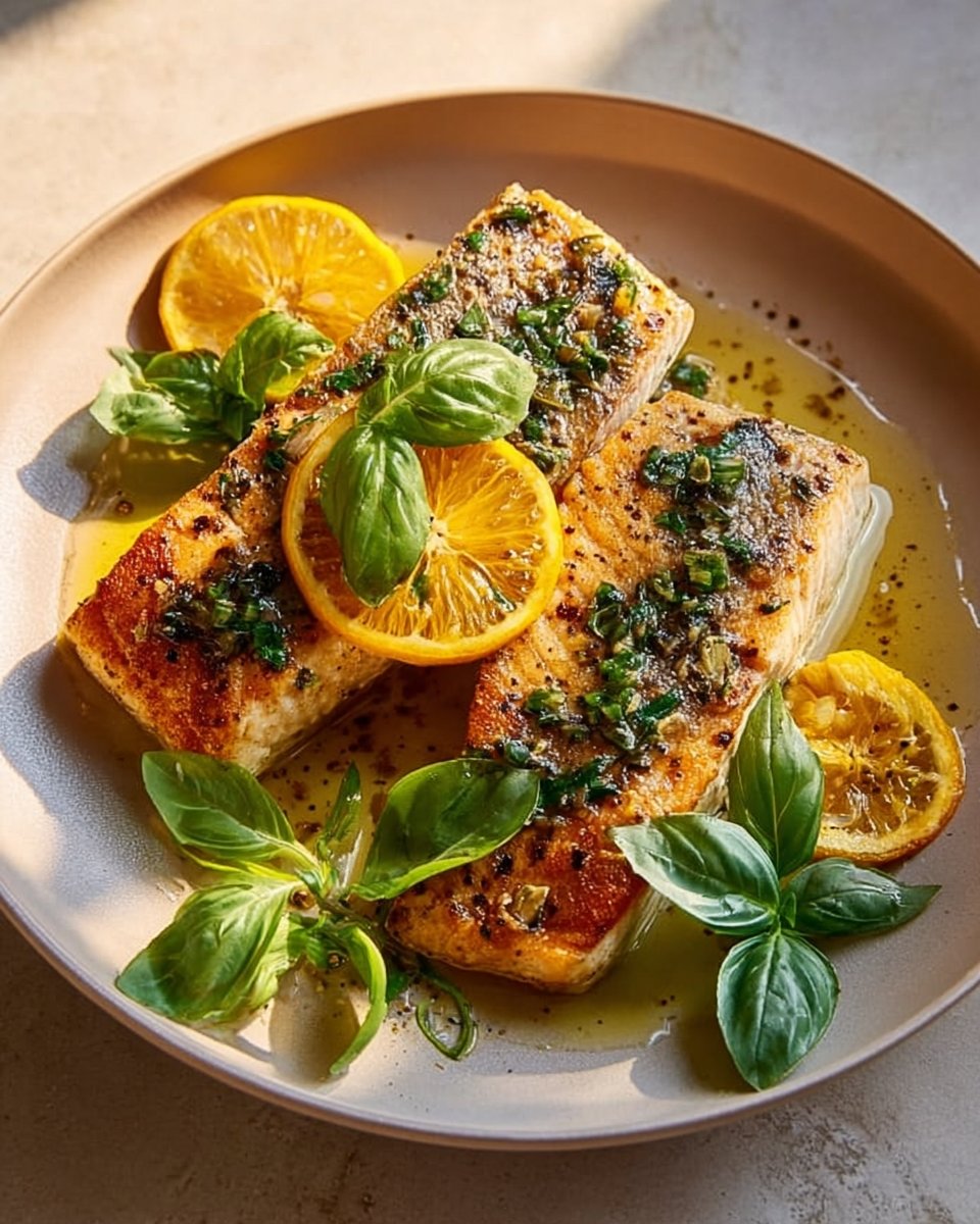 Crispy Barramundi with Citrus Basil Drizzle