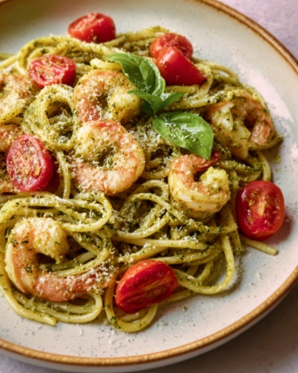 Shrimp Pesto Pasta