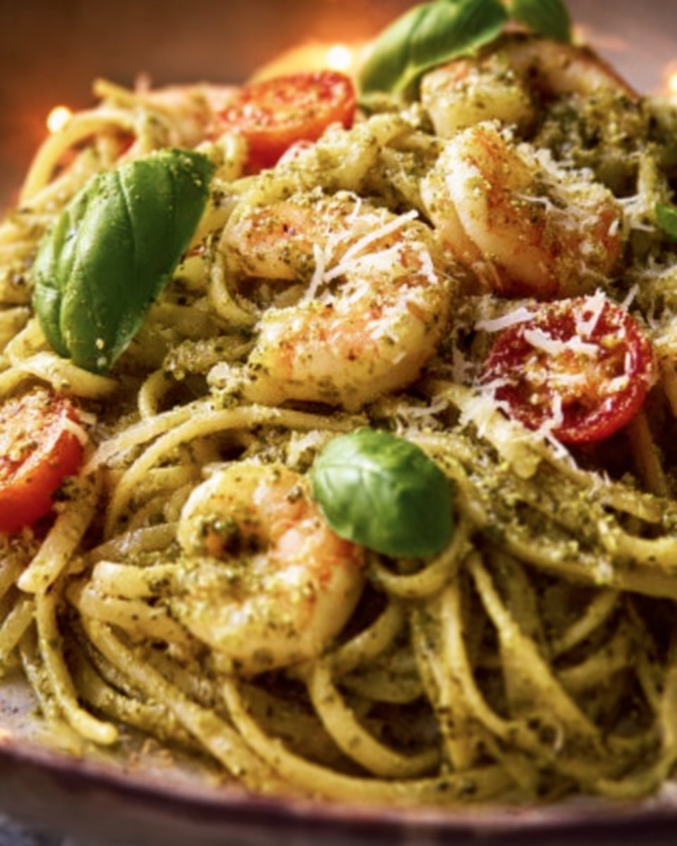 Shrimp Pesto Pasta
