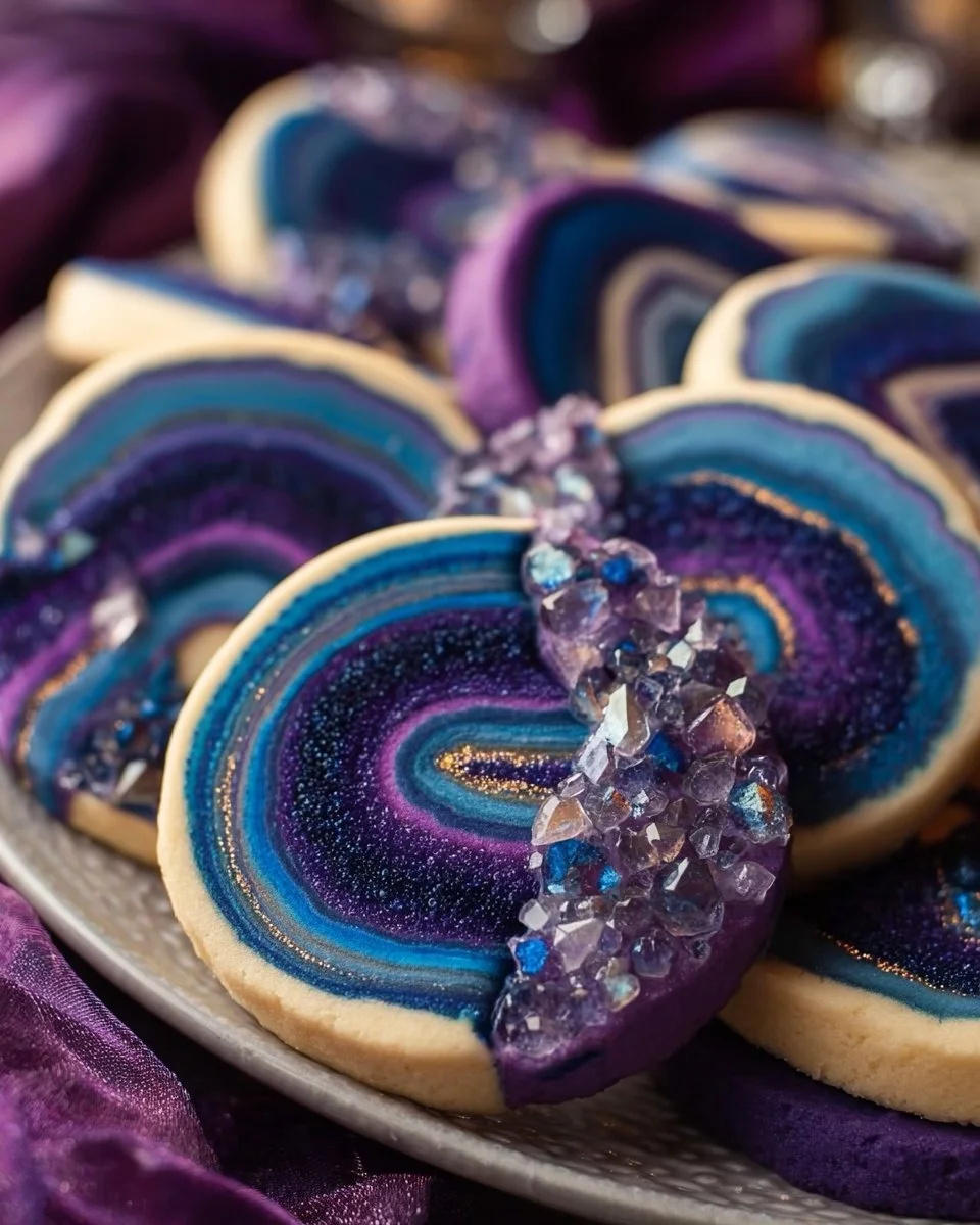 Colorful spiral cookies arranged beautifully on a baking tray.