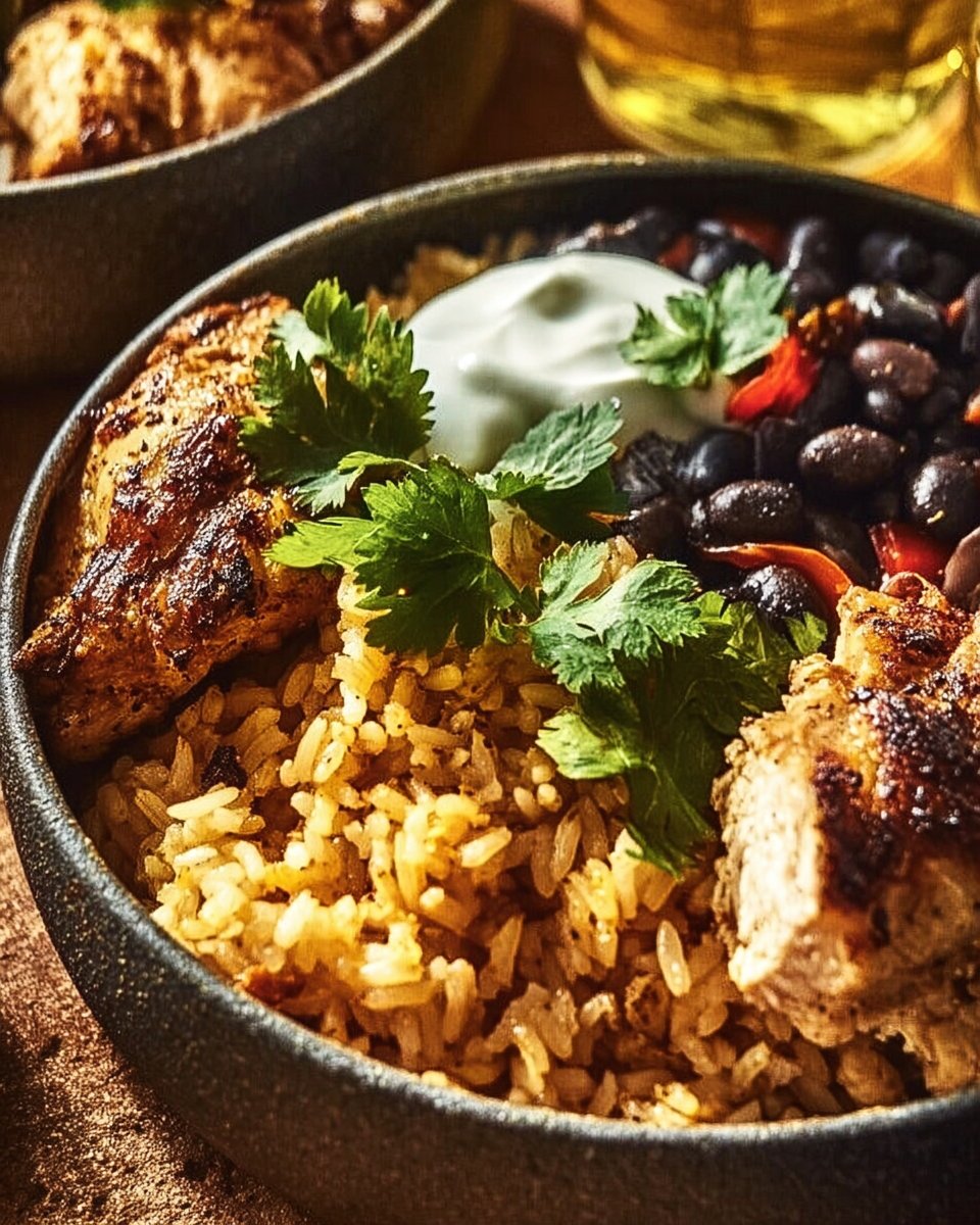 Cuban Chicken & Black Bean Rice Bowls