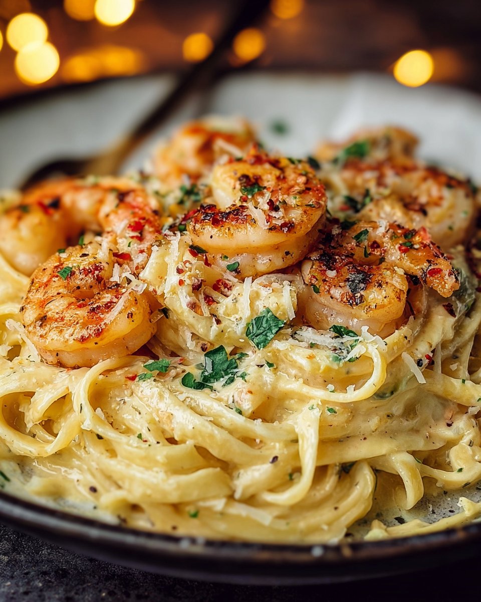 Creamy Garlic Shrimp Pasta