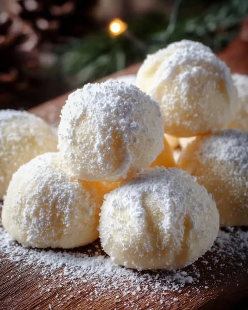Delicious Sweetened Condensed Milk Snowballs served on a plate