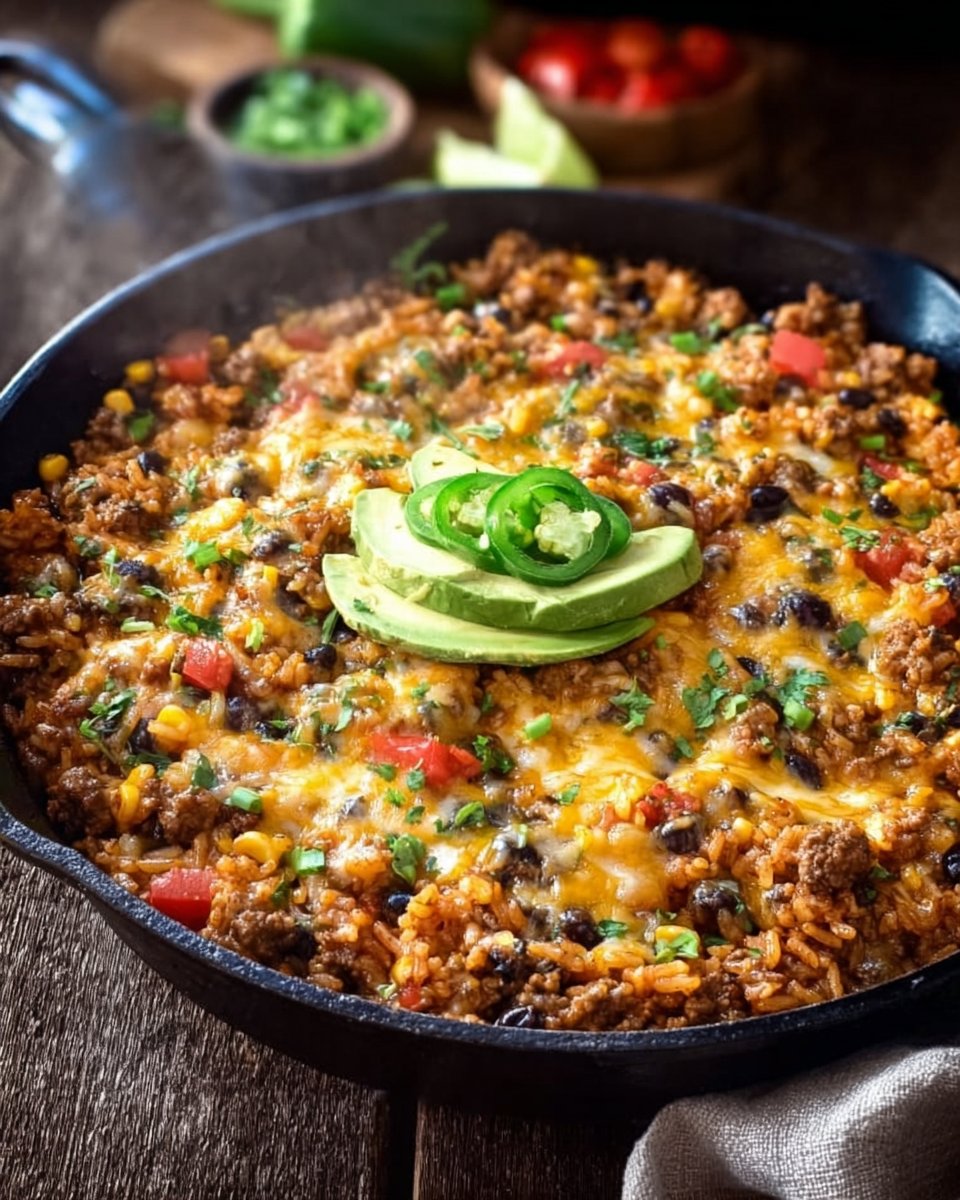 Cheesy Taco Rice Skillet