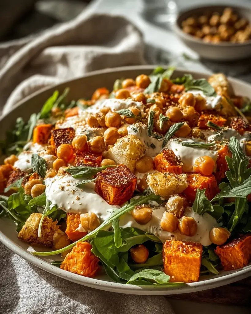 Anti-Inflammatory Glow Bowl topped with Tahini Yogurt and fresh ingredients