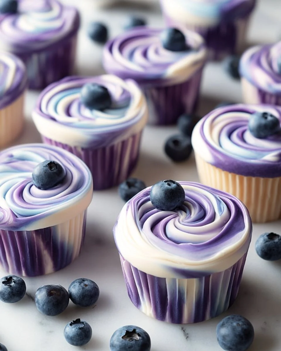 Blueberry swirl yogurt bites in a bowl, a healthy snack option.