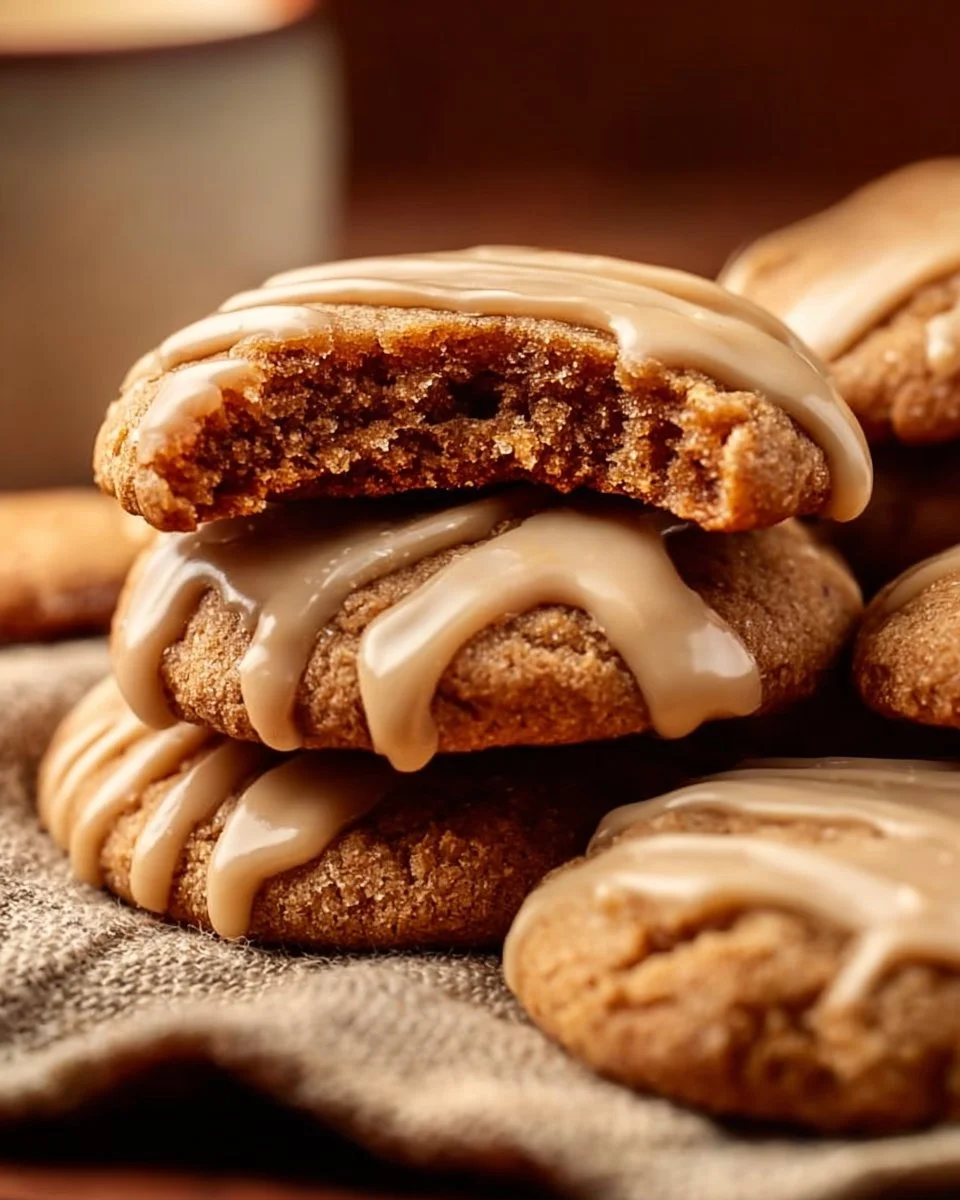 Brown Sugar Cookies with Maple Glaze