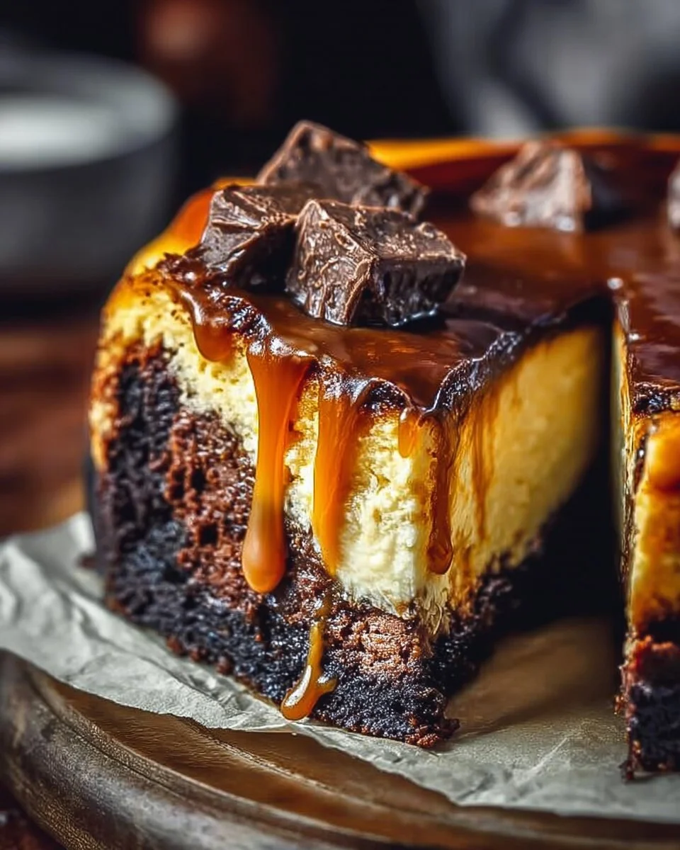 Caramel Brownie Cheesecake