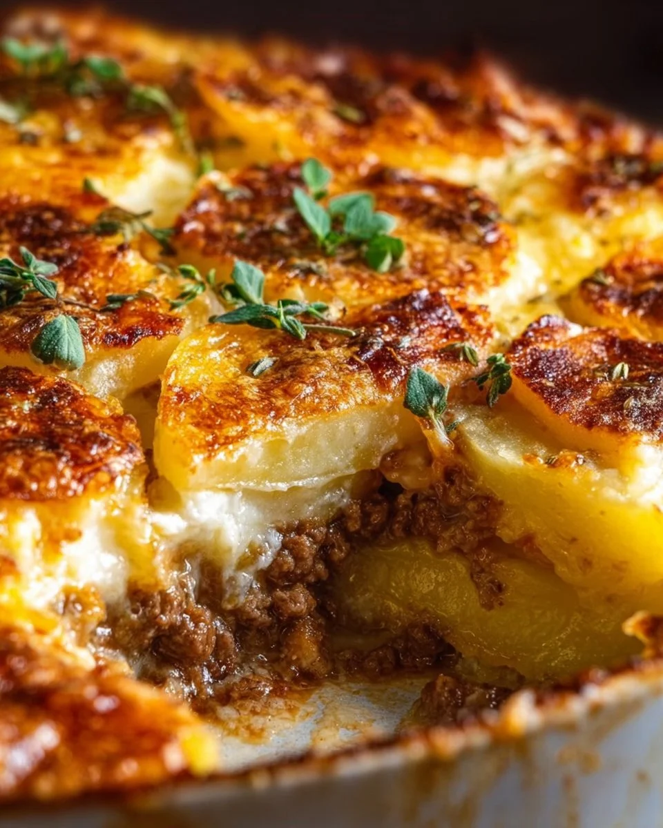Cheesy Hamburger Potato Casserole