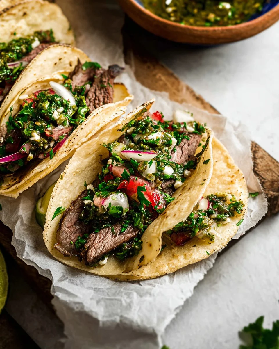 Chimichurri Steak Tacos
