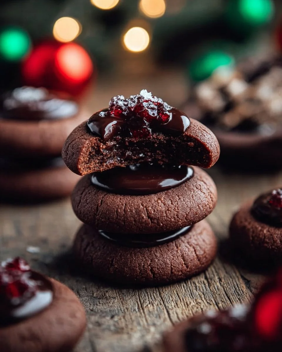 Chocolate Thumbprint Cookies