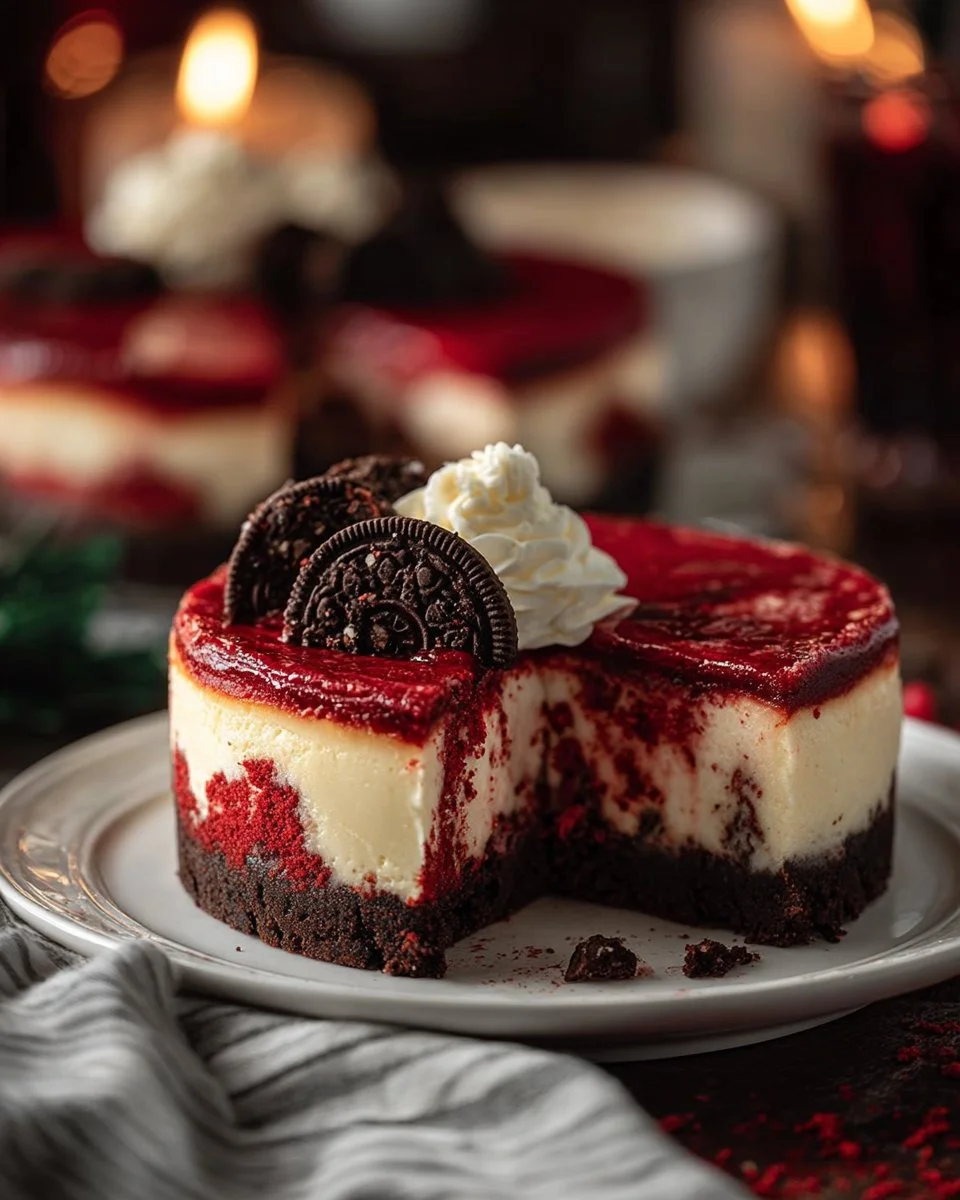 Christmas Red Velvet Cheesecake