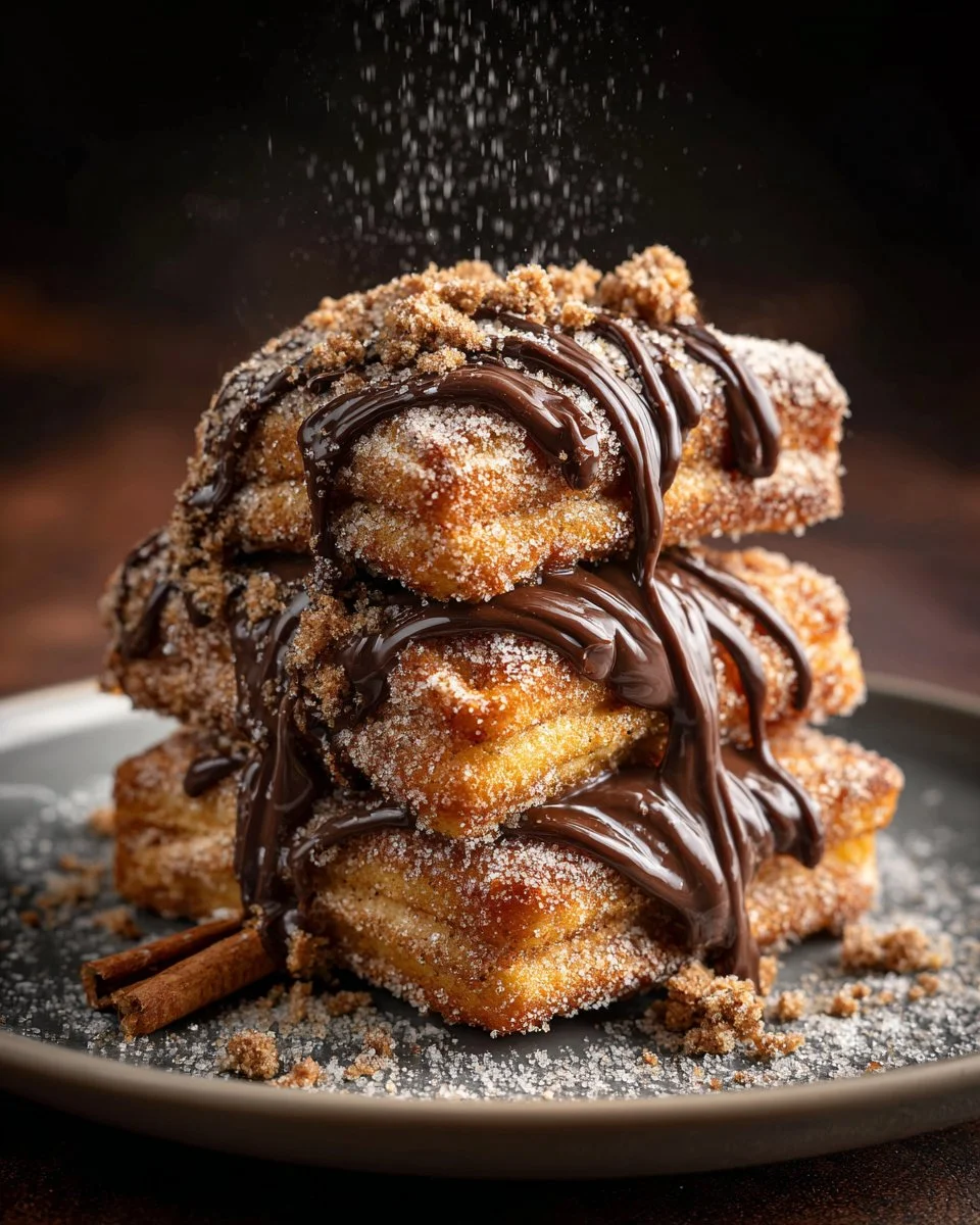 Delicious Churro Three Milks Cake topped with cinnamon and drizzled with milk