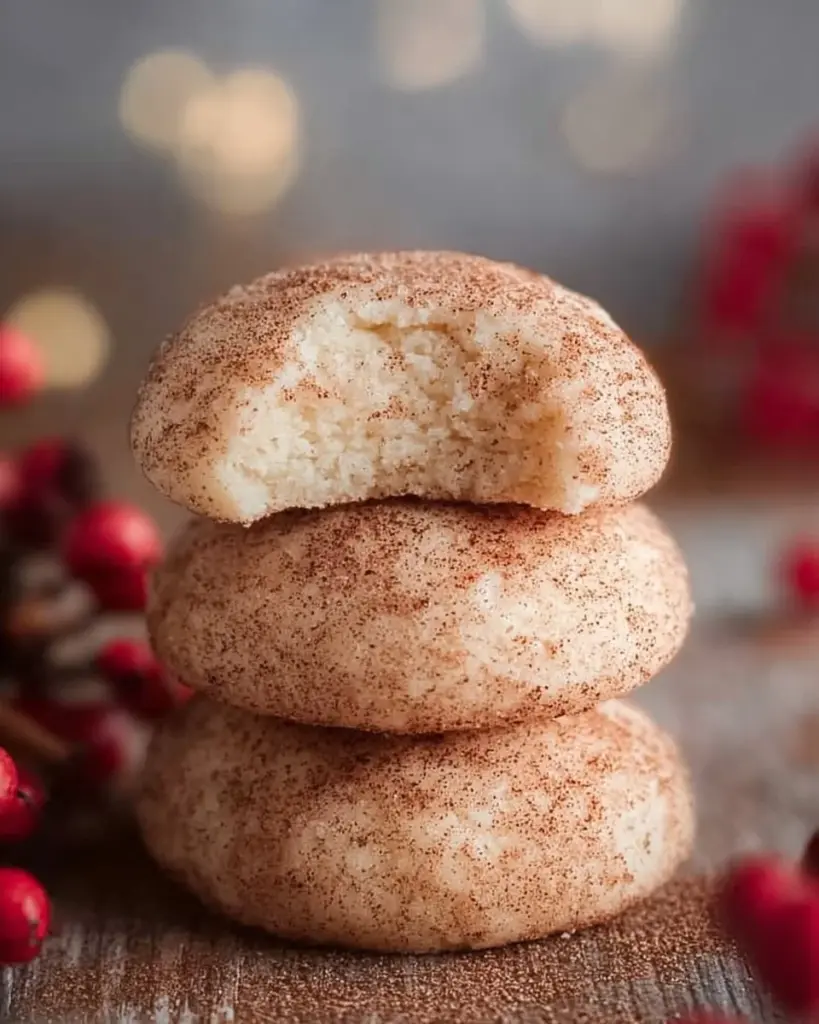Deliciously baked Cinnamon Cream Cheese Cookies on a plate
