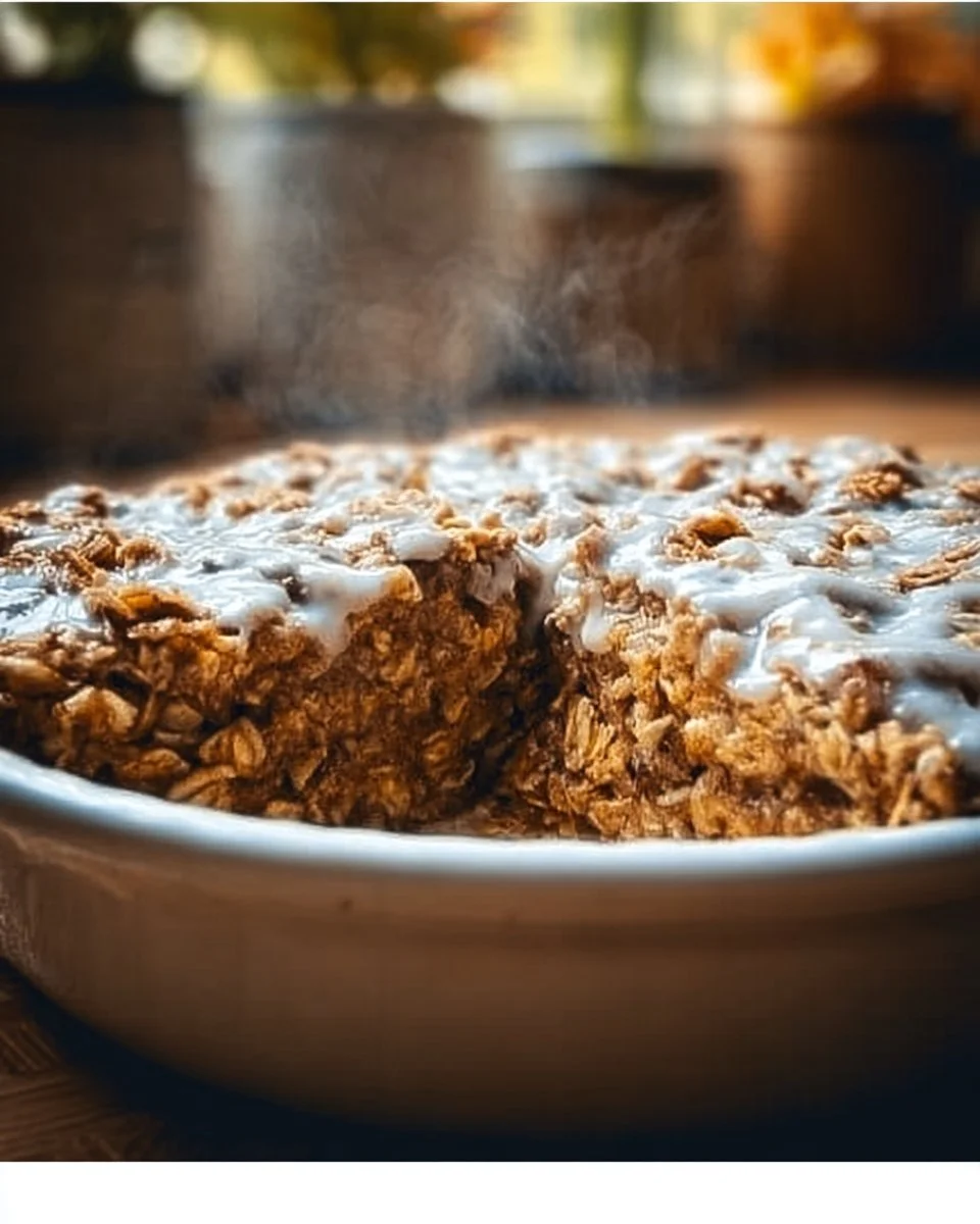 Cinnamon Roll Baked Oatmeal