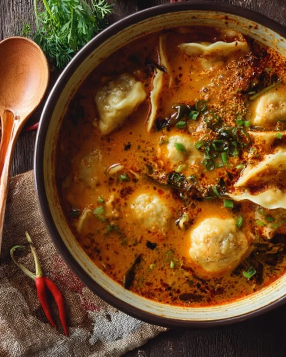 Coconut Curry Soup with Dumplings