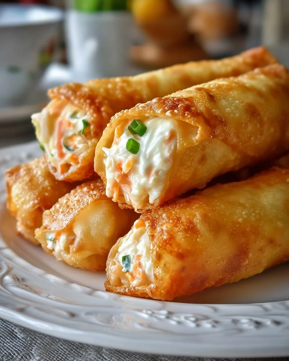 Crab Rangoon Egg Rolls