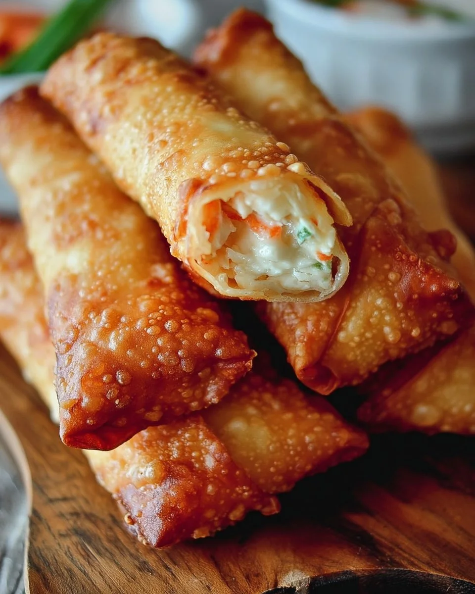 Crab Rangoon Egg Rolls