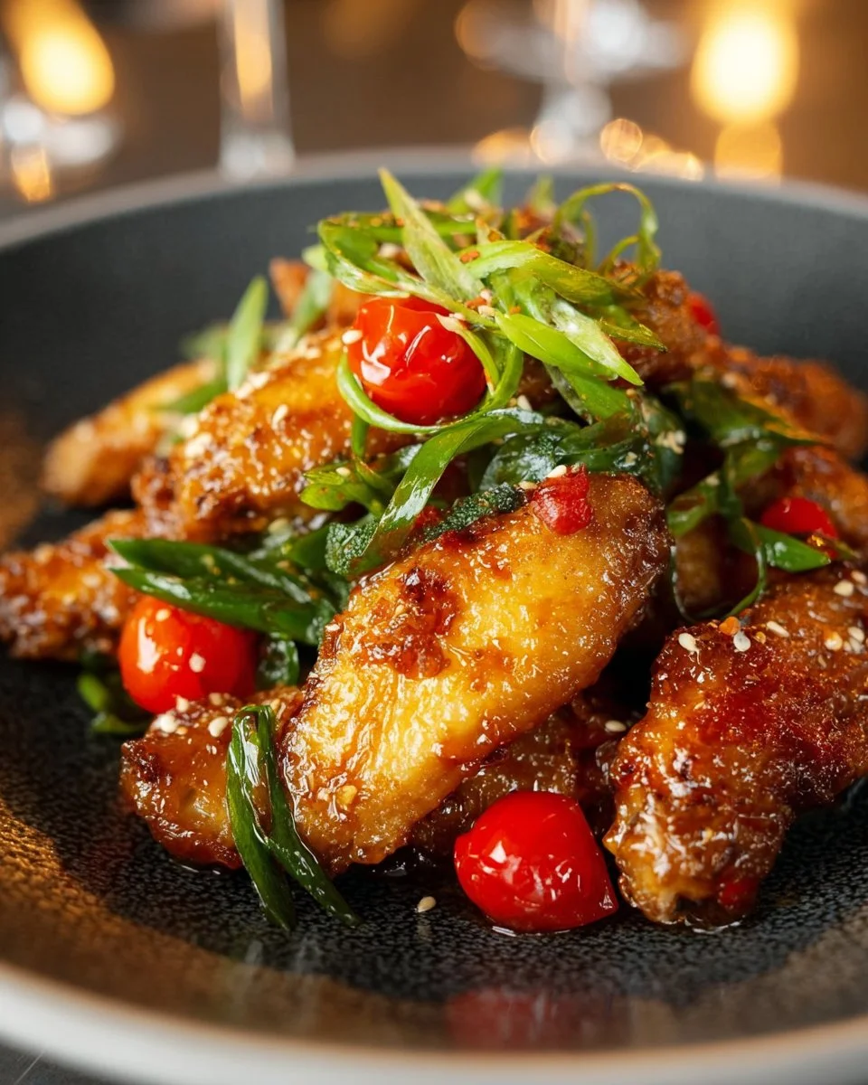 Crispy salt and pepper chicken wings served as a delicious snack