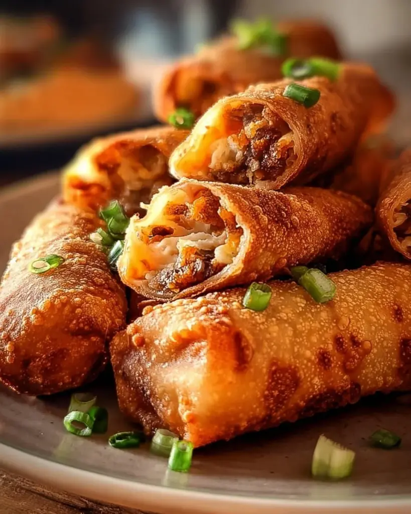 Crispy Southern Egg Rolls filled with savory ingredients