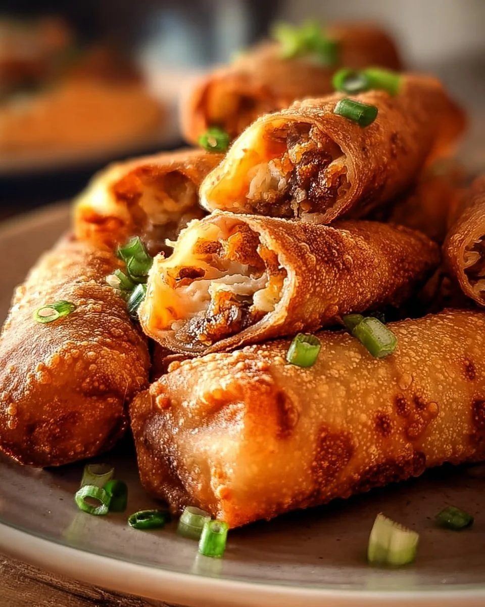 Crispy Southern Egg Rolls filled with savory ingredients
